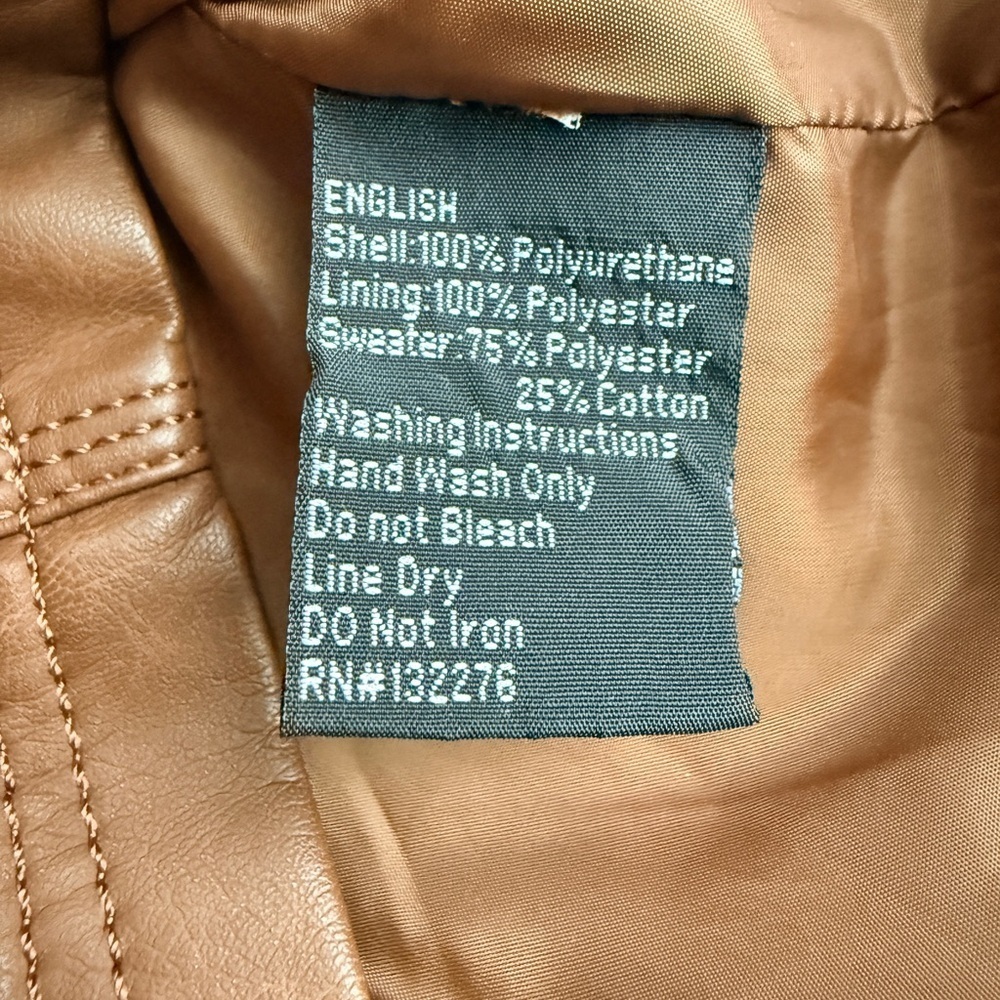 Made by Johnny Women's Removable Hoodie Faux Leather Jacket - Picture 6 of 11